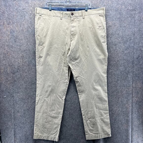 Tommy Hilfiger Pants Mens 40x32 Khaki Tailored Fit Chino Cotton Casual Classic - Picture 1 of 10